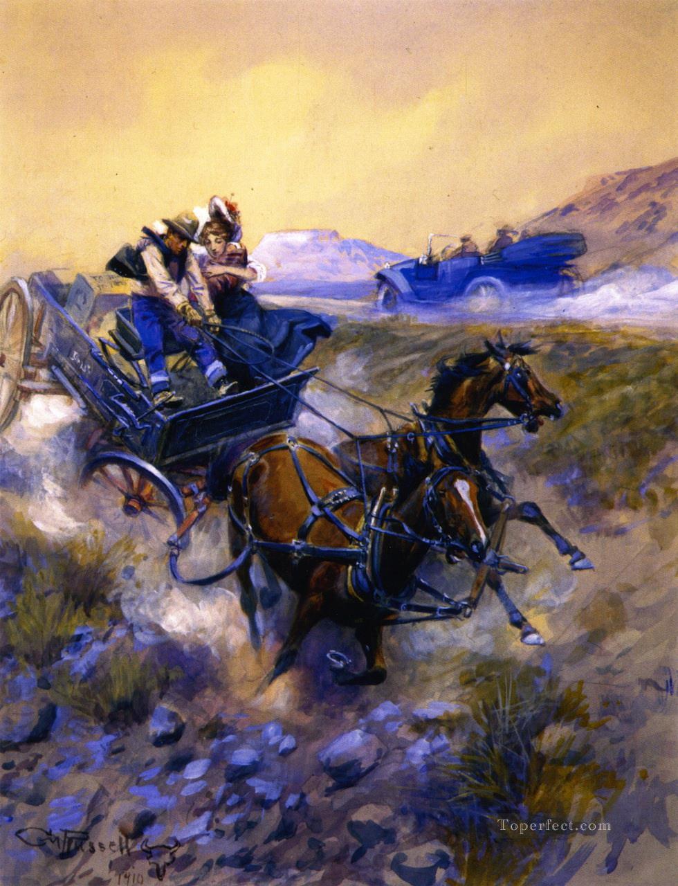 life saver 1910 Charles Marion Russell Indiana cowboy Oil Paintings